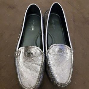 Coach Loafers Silver/Gray